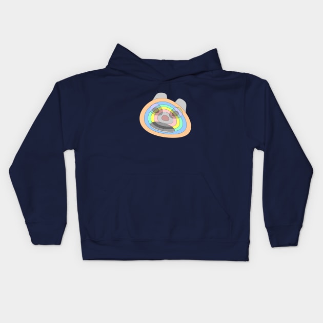 Creepy Cute Bear Face Clown Kids Hoodie by jumitu404